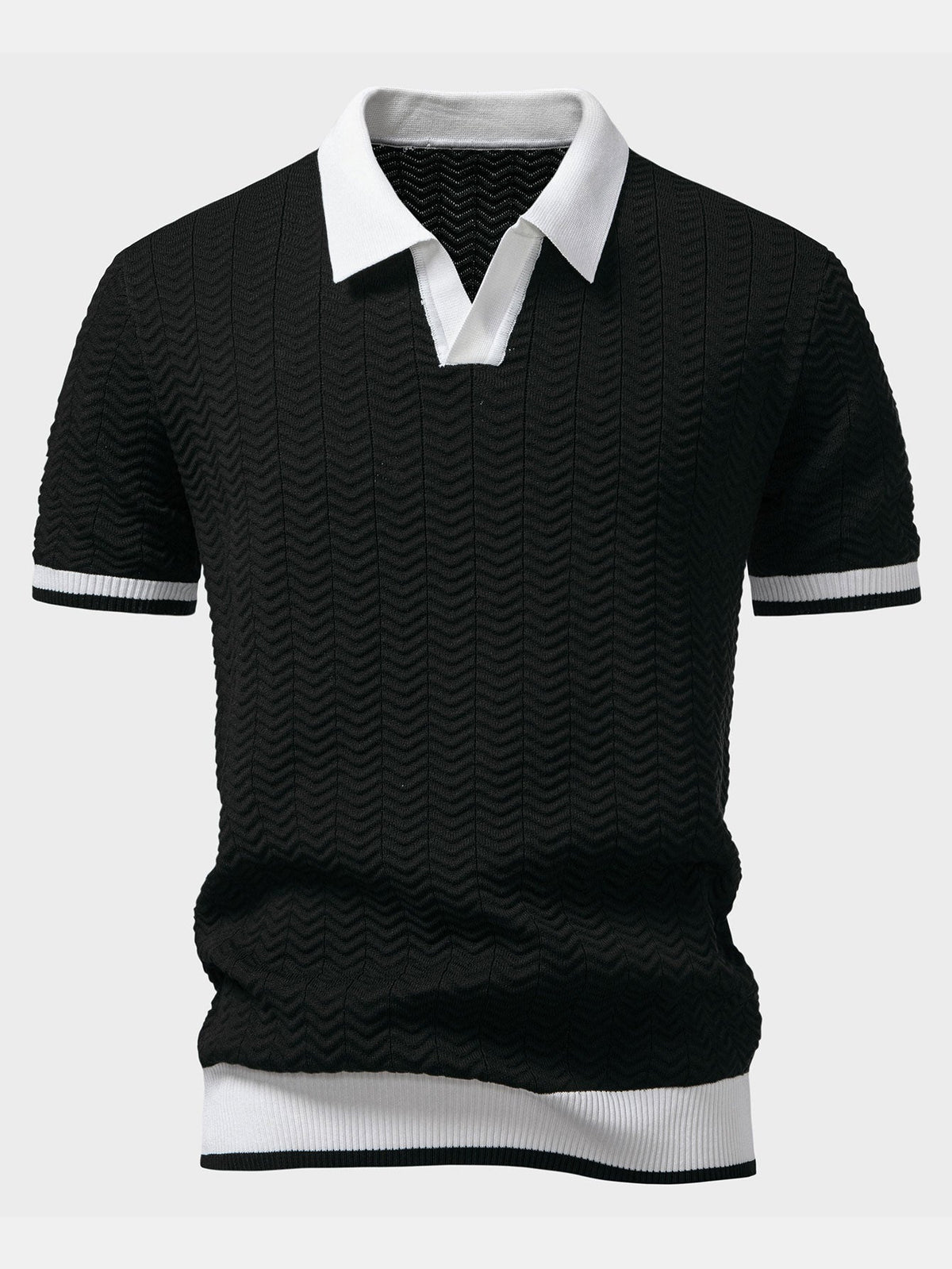 Pablo | Ensemble polo texturé et pantalon droit