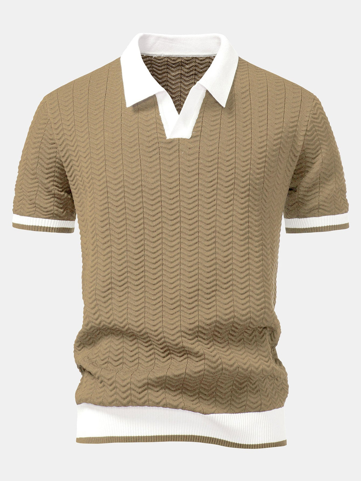 Pablo | Ensemble polo texturé et pantalon droit
