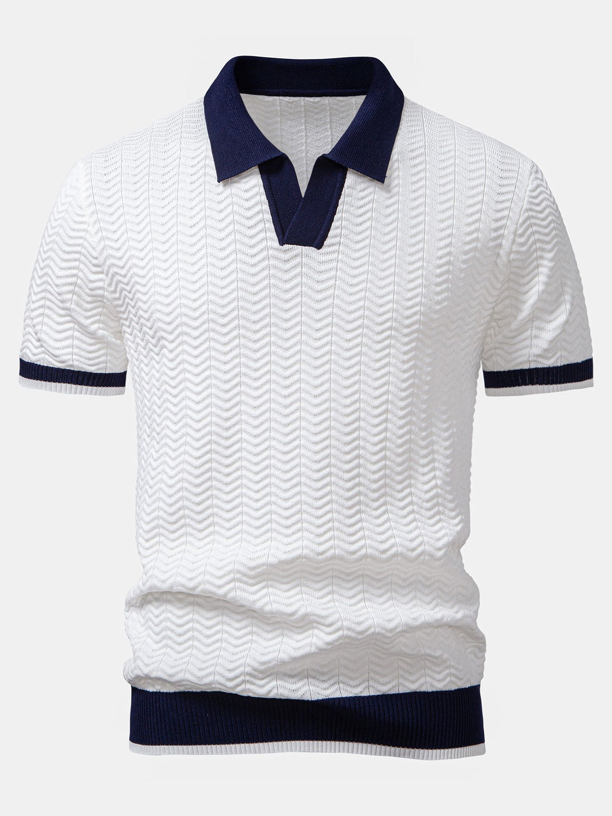 Pablo | Ensemble polo texturé et pantalon droit