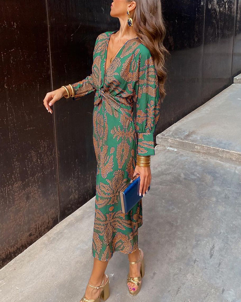 Andrea | Vestido Midi Estampado