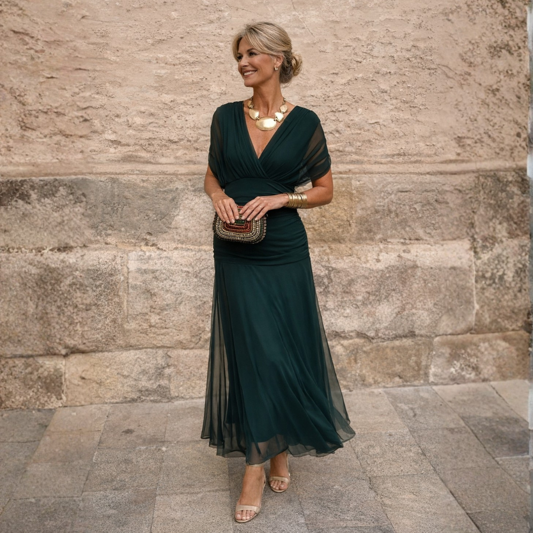 Micaela | Vestido Maxi de Hombros Descubiertos