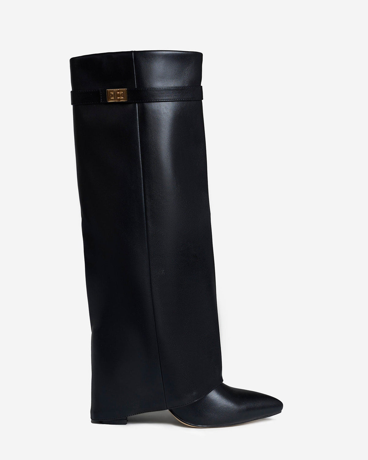 Azucena | Botas Altas de Cuero Negro