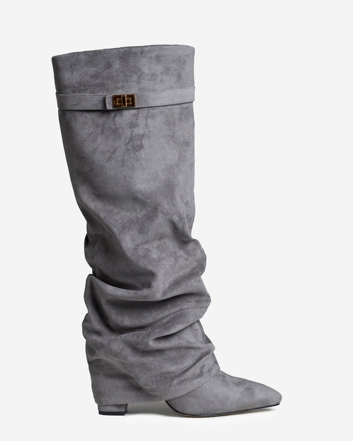 Cayetana | Botas Altas Slouchy de Ante Gris
