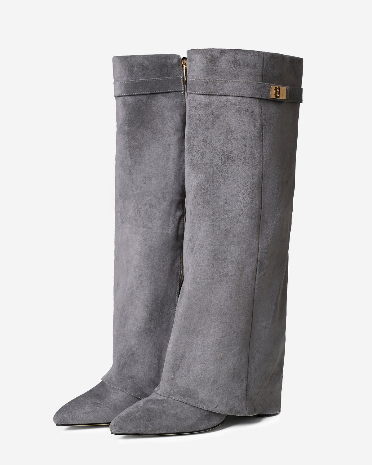 Luisa | Botas Altas de Ante Gris