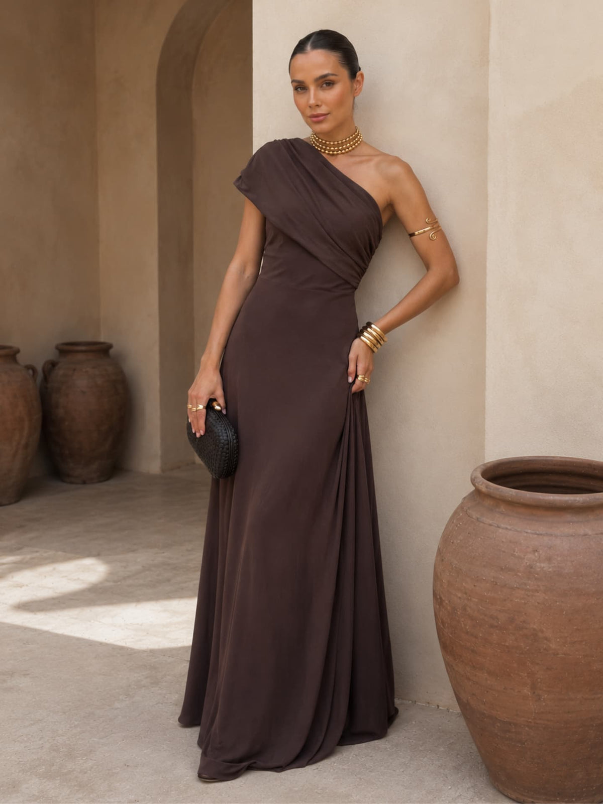 Beatriz | Robe élégante marron