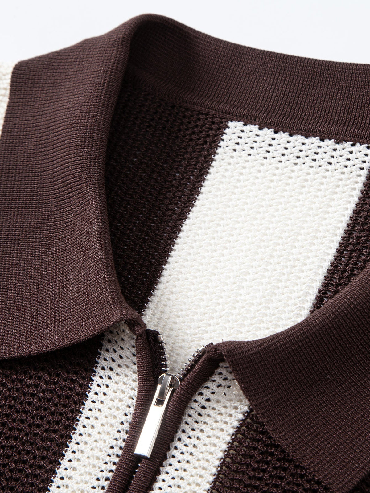 Marcos | Ensemble polo ajouré zippé et pantalon en lin