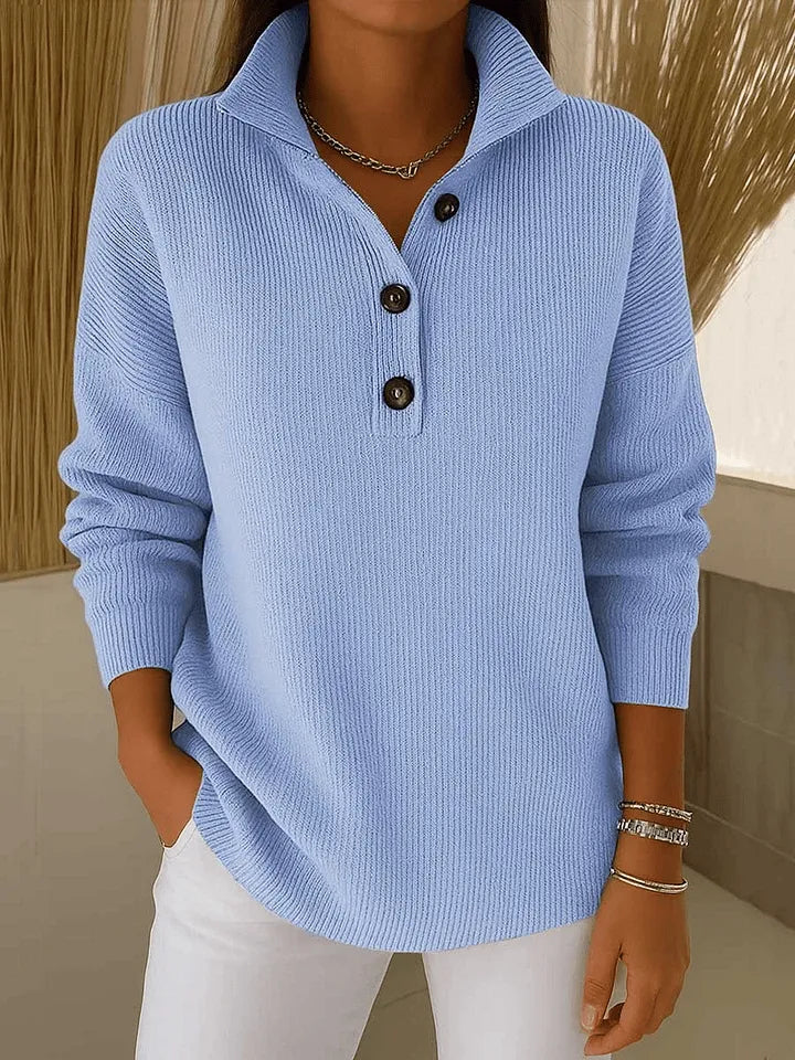 Jersey Polo con Cuello de Pico - Azul cielo