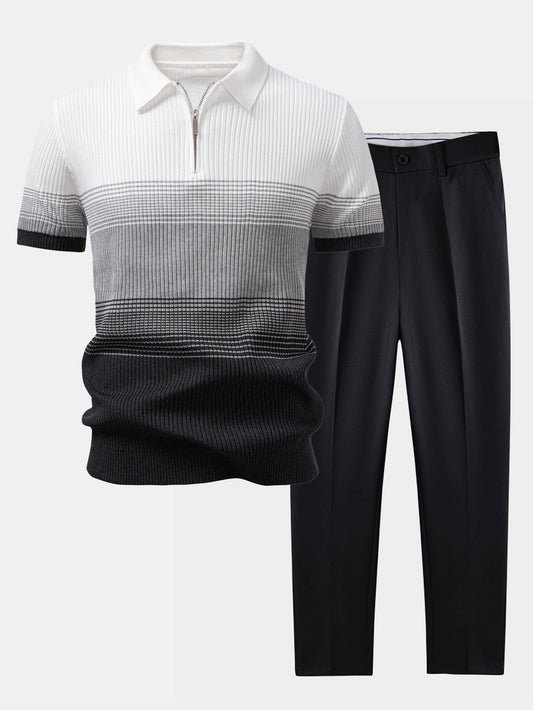 Sergio | Ensemble polo dégradé et pantalon fuselé