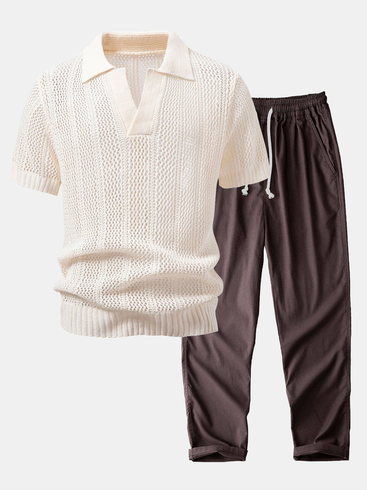 Iván | Conjunto Polo de Crochet y Pantalón de Lino