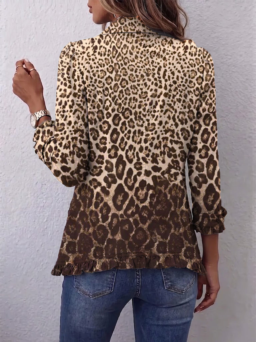 Nazaret | Leopardenjacke mit Rüschen