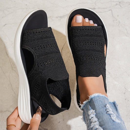 Laia | Breathable knit platform sandals